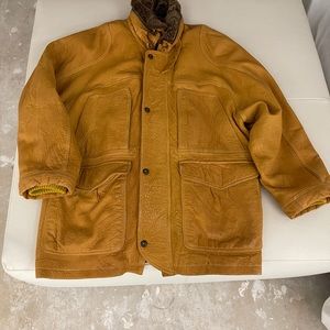 Vintage, Italian, lamb skin bomber cashmere lining